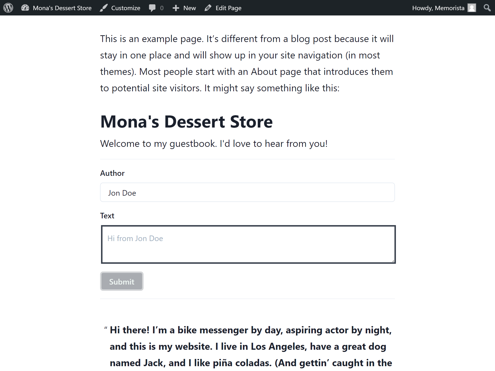 The embeddable widget blends in your pages by using the shortcode at the desired location.