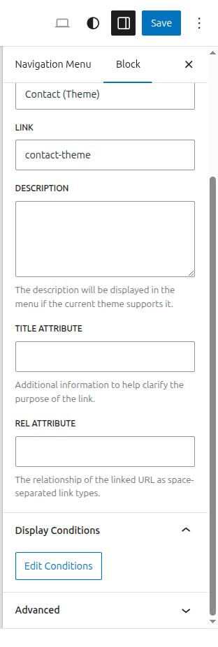 Pages tab focused on a single "Exclude date archive" rule for quick toggles.
