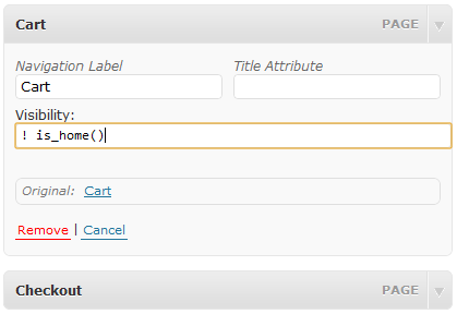 Visibility Control