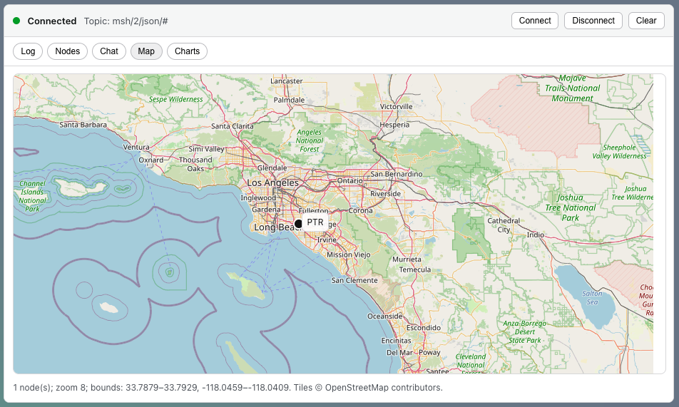 Map: Nodes are required to use GPS/share location