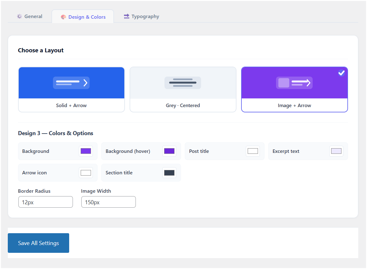 Design 2 – Light grey card, centered text, title inside the box.