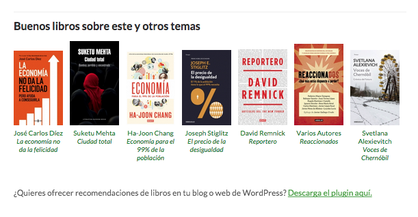 Visualización del plugin dentro de un artículo