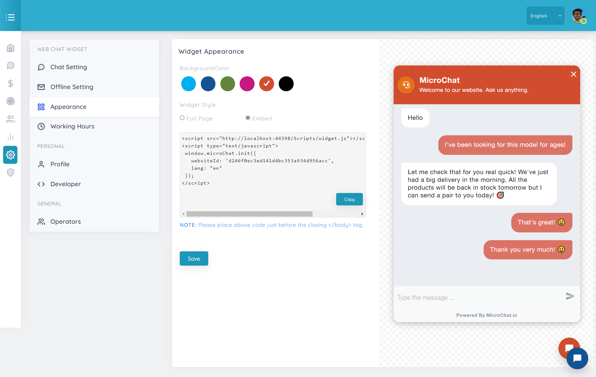 Widget Appearance - Find the ideal appearance to complement your brand.