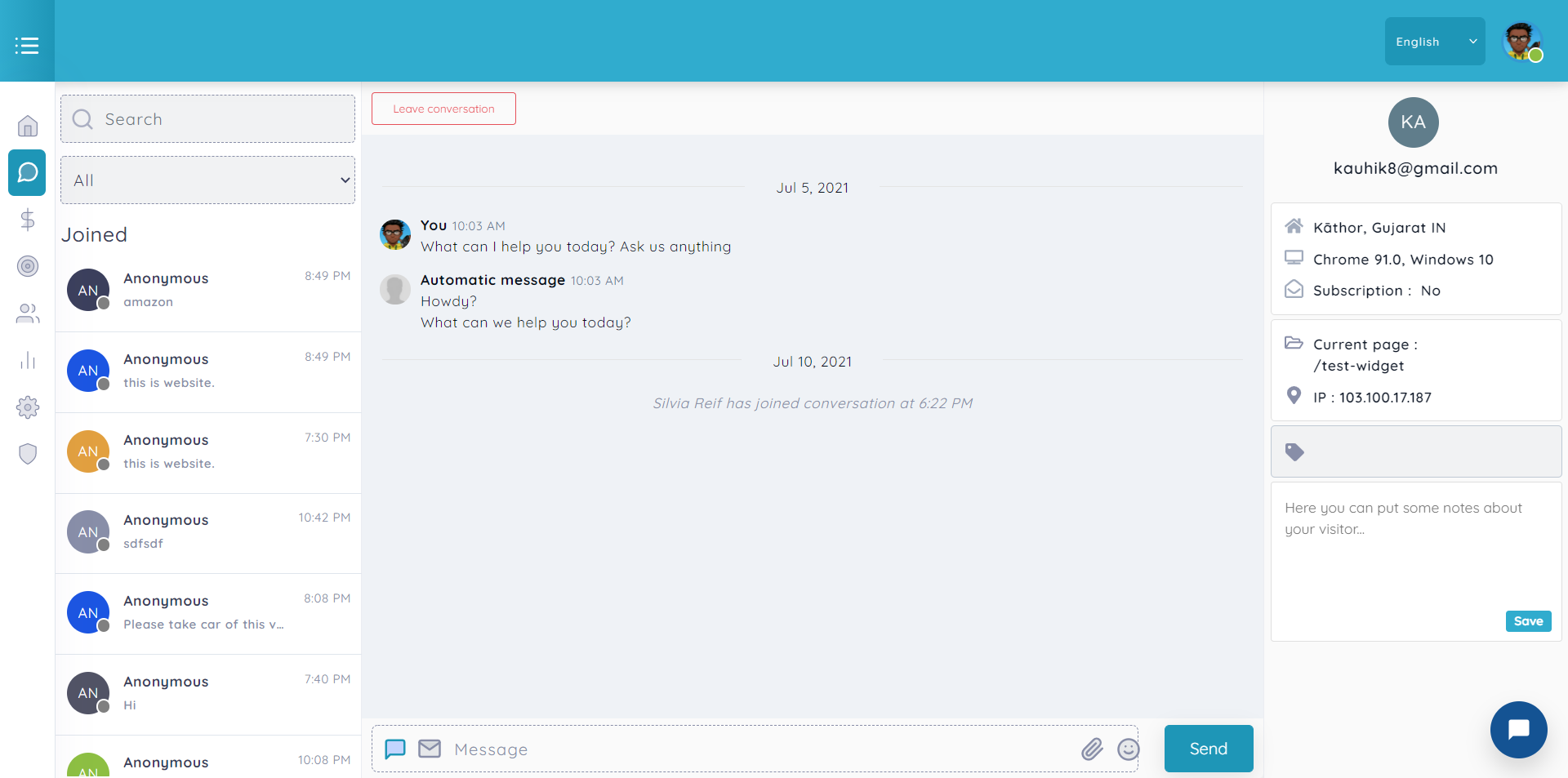 Stay on top of conversations and respond quickly with the live typing preview.