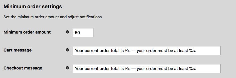 Settings Options are available under **WooCommerce -> Settings**, at bottom of the page.