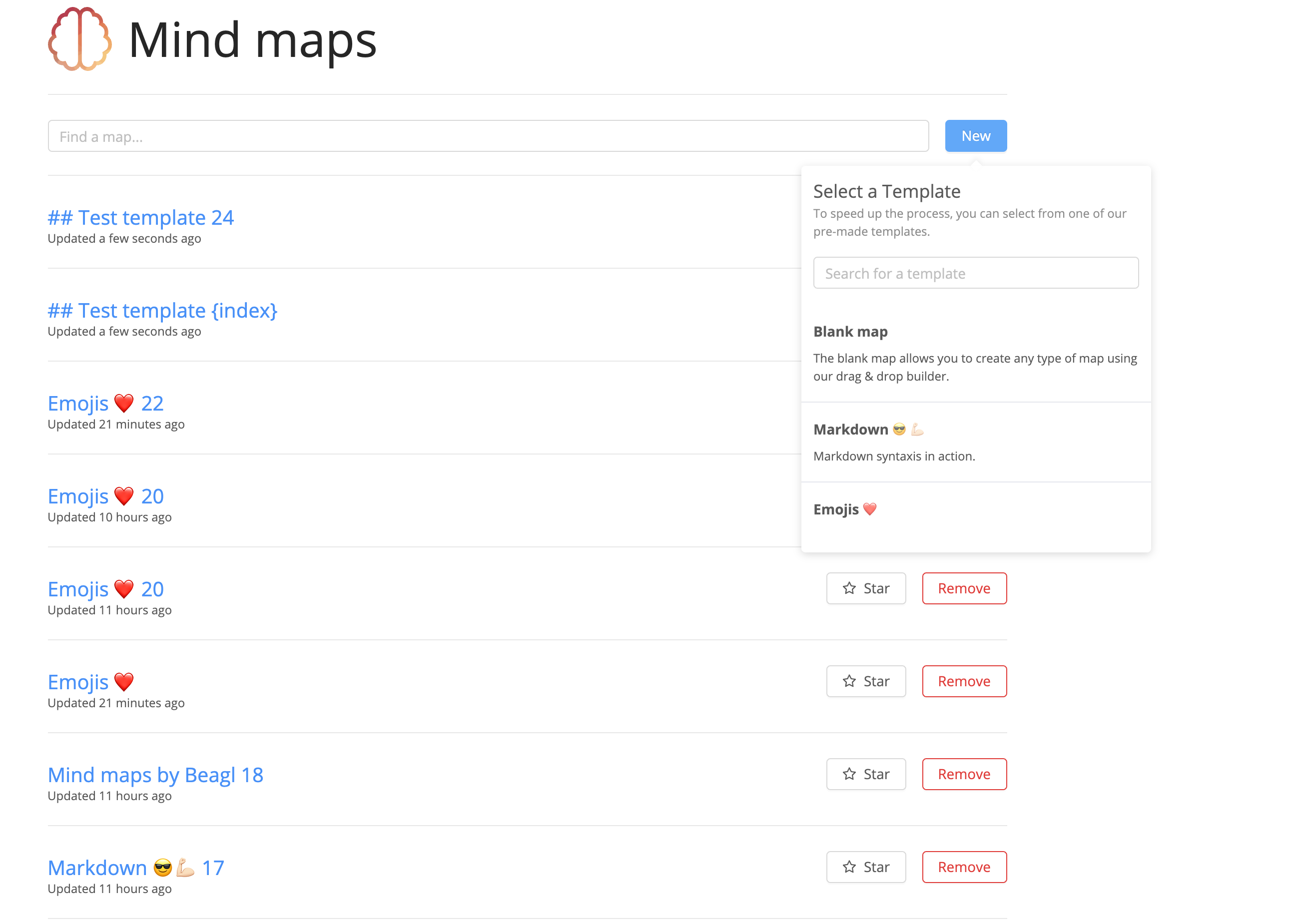 Add mind map to the post or page.