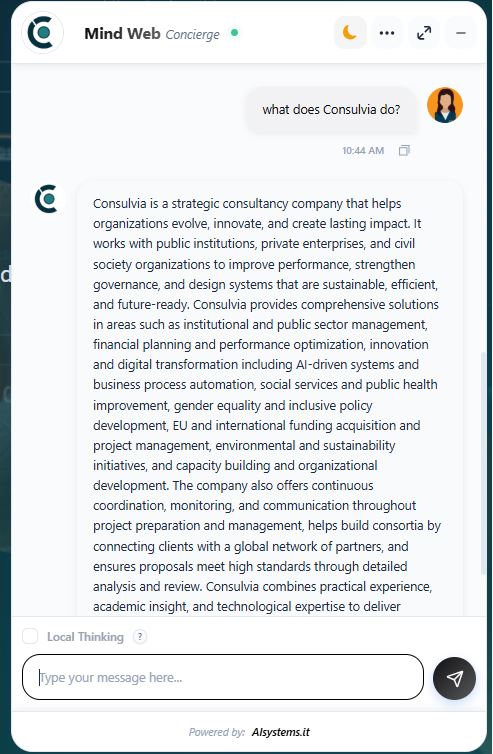 AI response example.