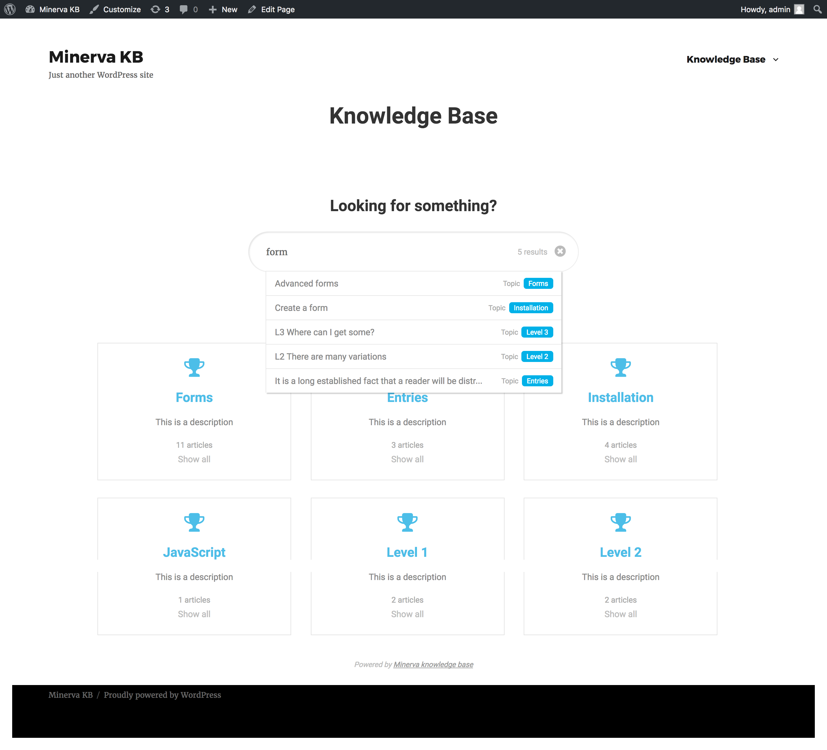 Home kb page