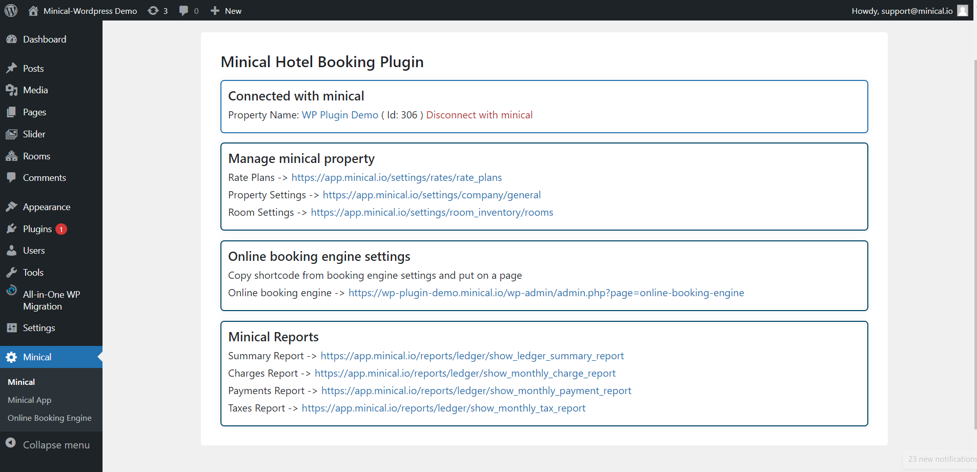 Minical plugin home page [assets/screenshot-1.png].