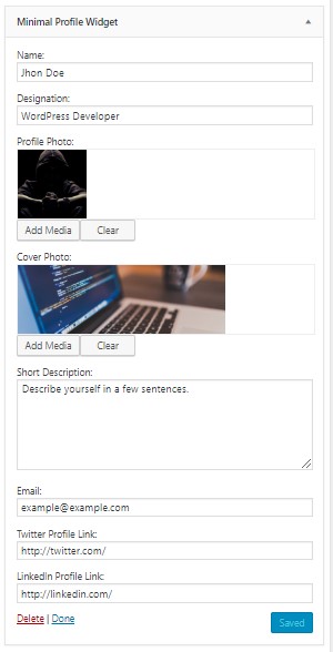 Widget Details
