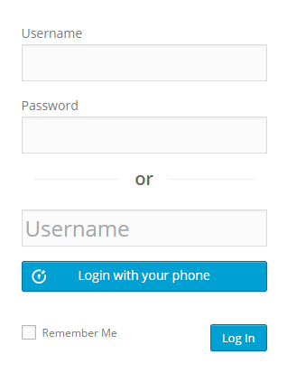 Login form option1 (Enter username) (2FA/OTP)
