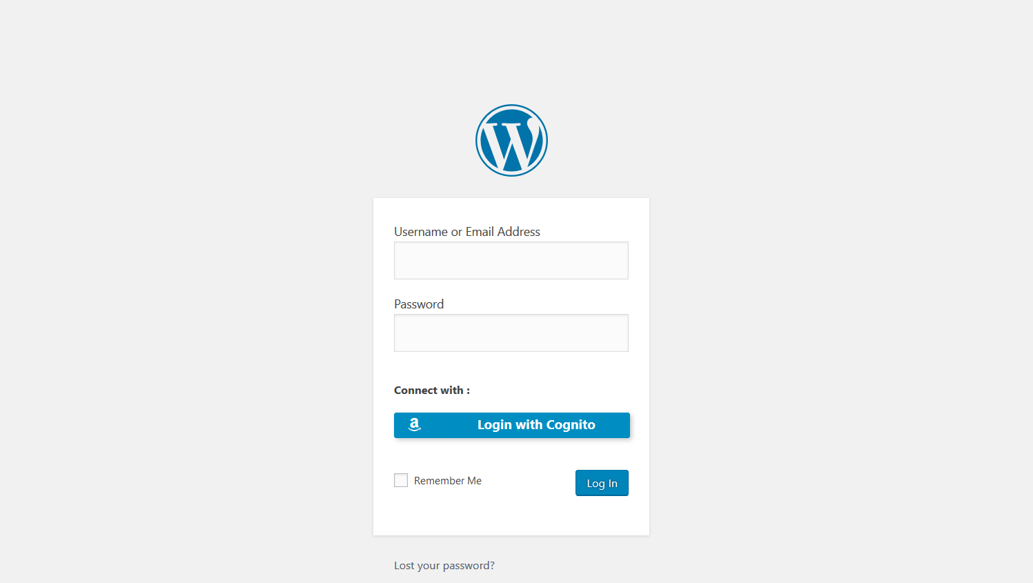 WordPress Dashboard Login / SSO
