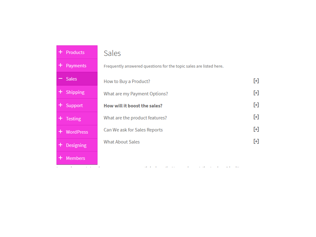 Layered FAQ Layout