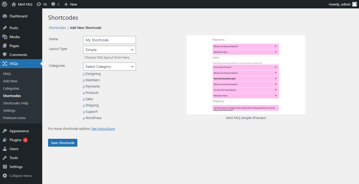 Adding New FAQ