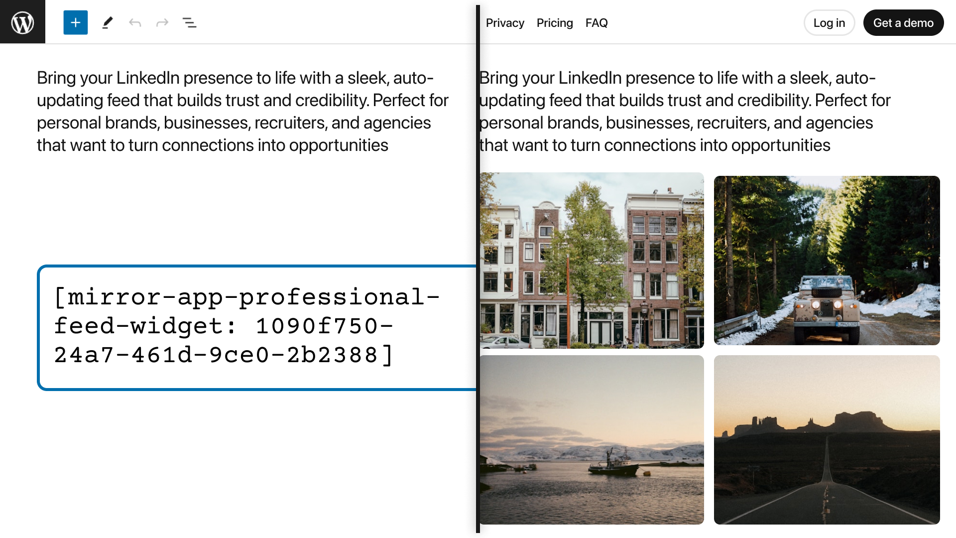 Sorting and filtering options