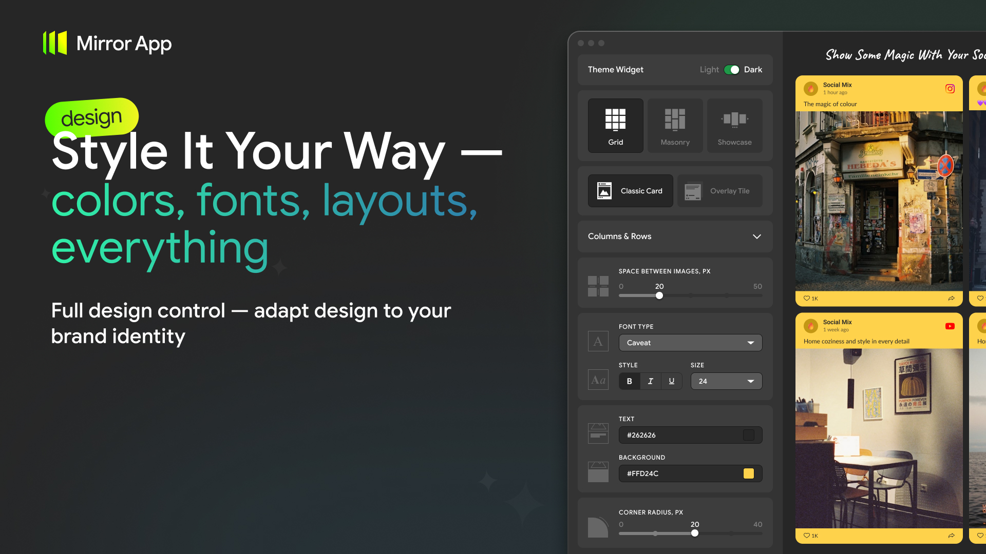Sorting & Filters configuration