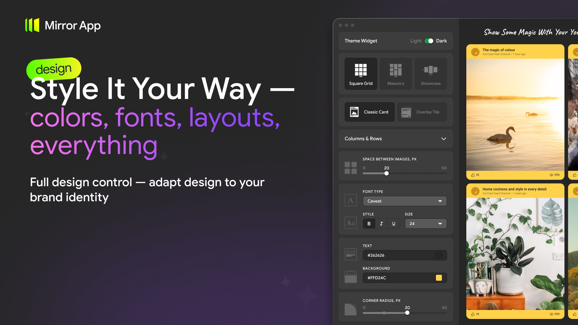 Example of the video popup/player.
