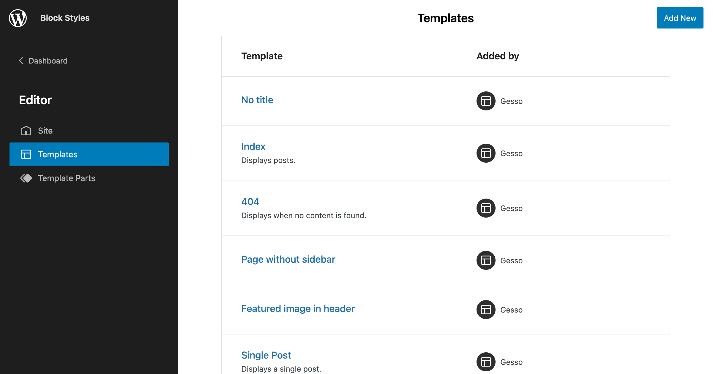 Access your theme template with one click.