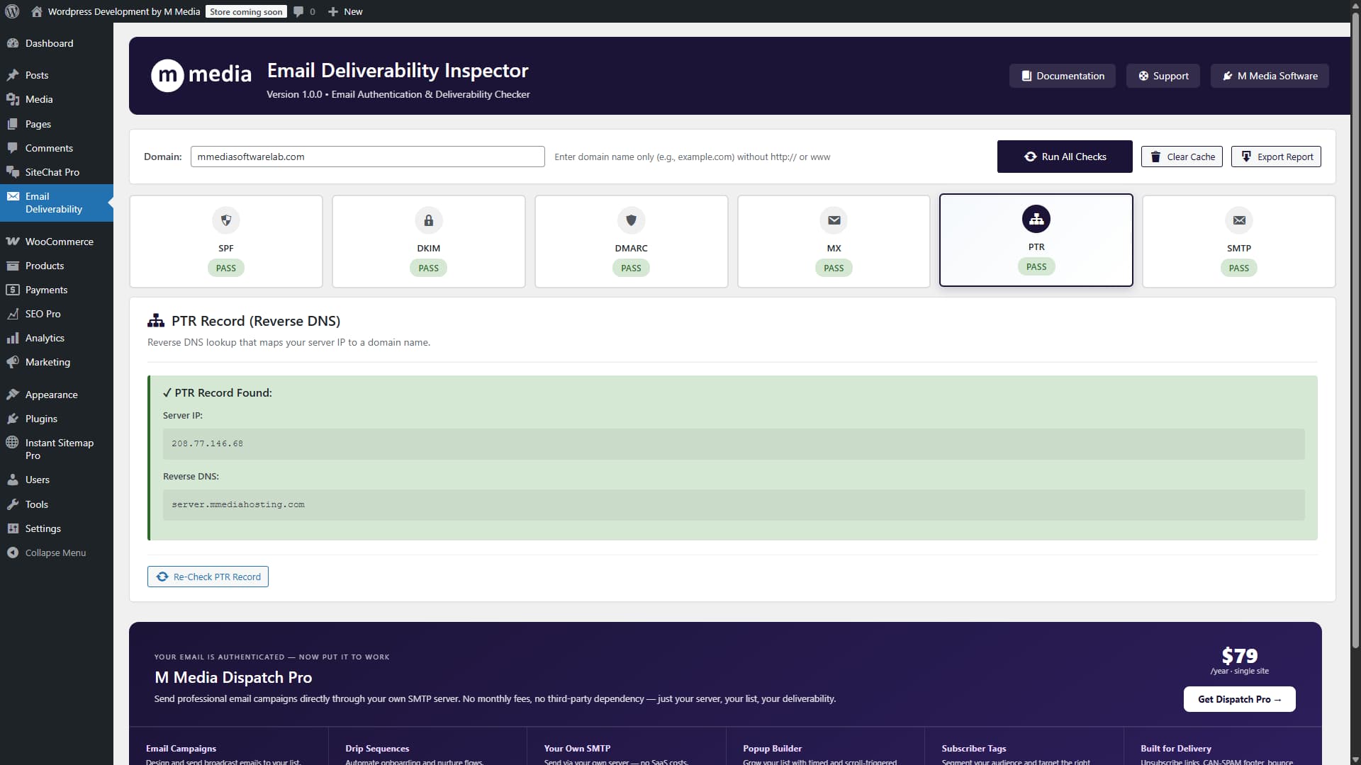 SPF check - fail with recommendations