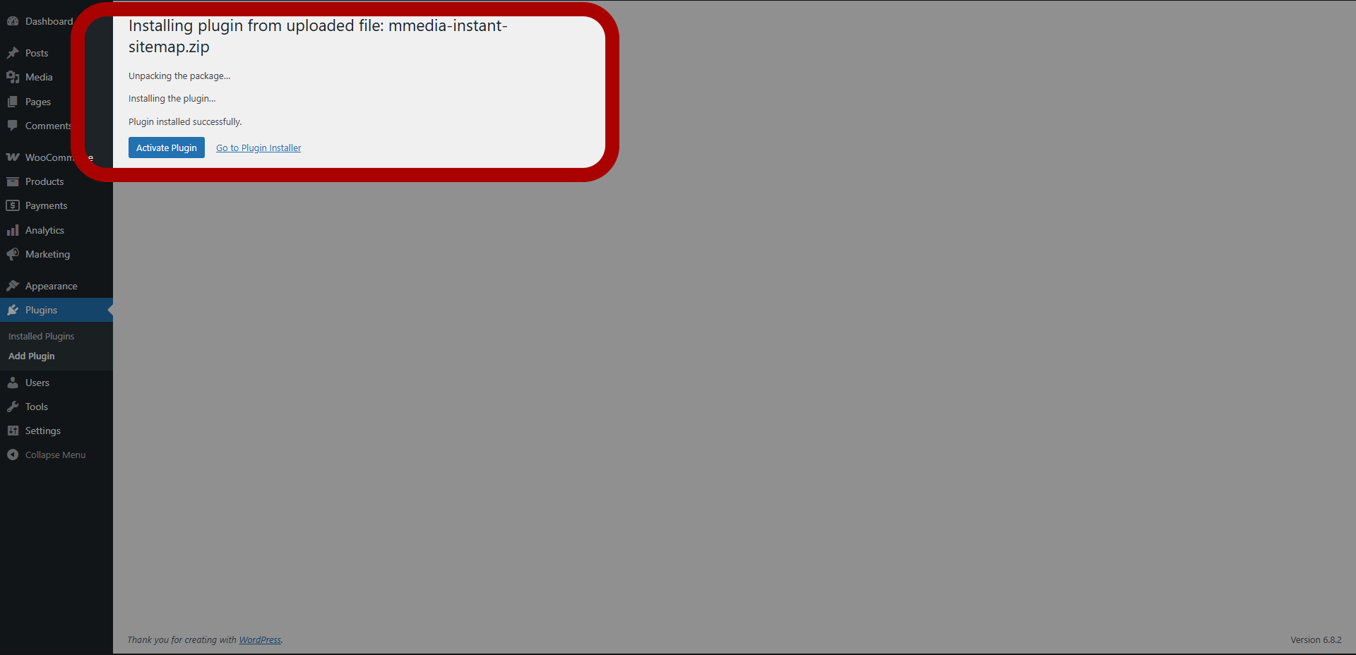Activate the plugin and open **Instant Sitemap** settings.