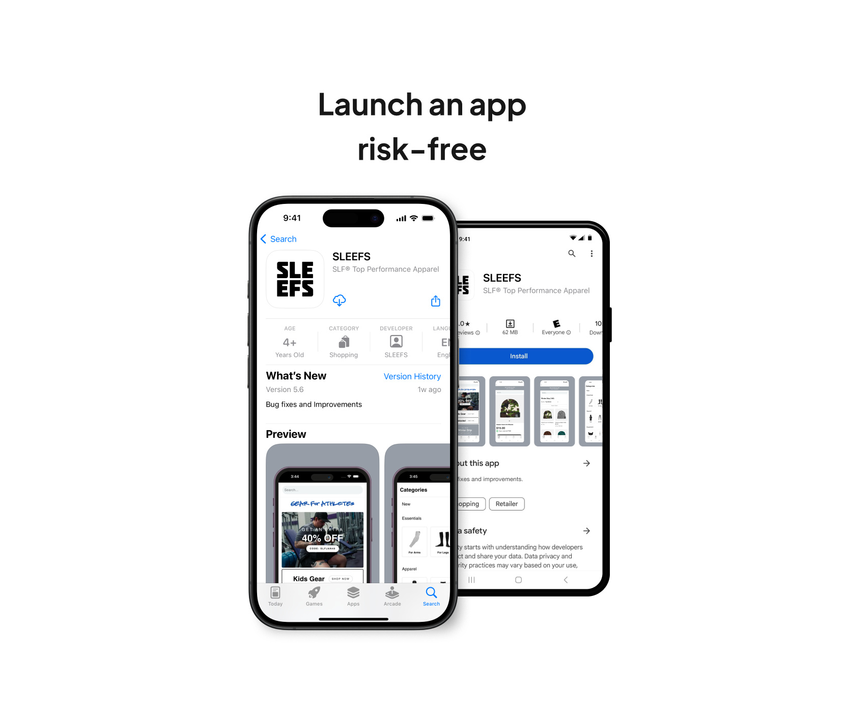 **The risk-free way to launch an app** - You get an app at an affordable cost, with no long-term contracts and a 60 day money back guarantee.