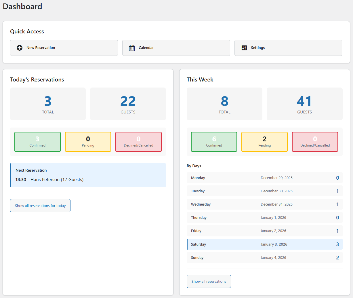 The management of holidays and special opening hours. (Pro)