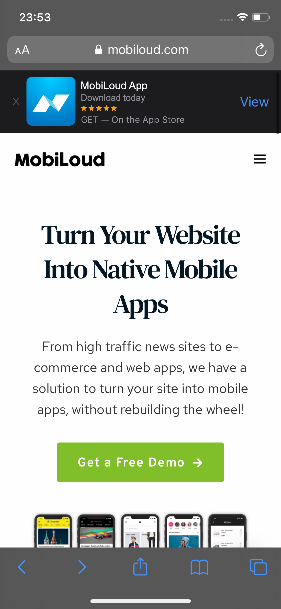 **iOS Banner** - Smart app banner on iOS