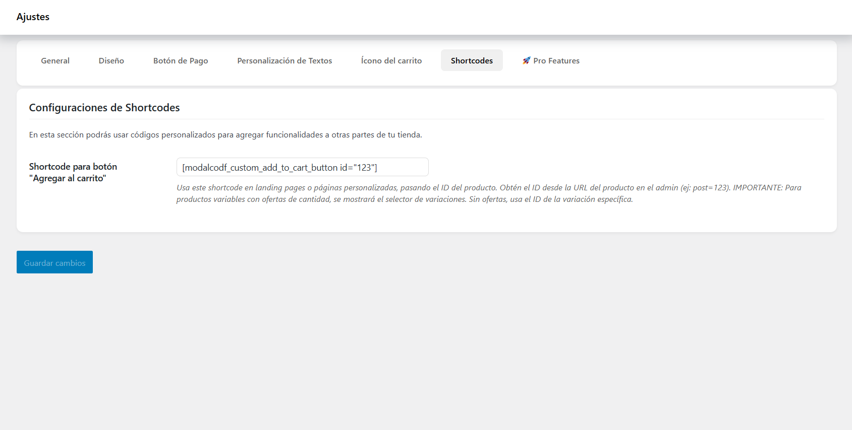 Formulario Modal COD Form