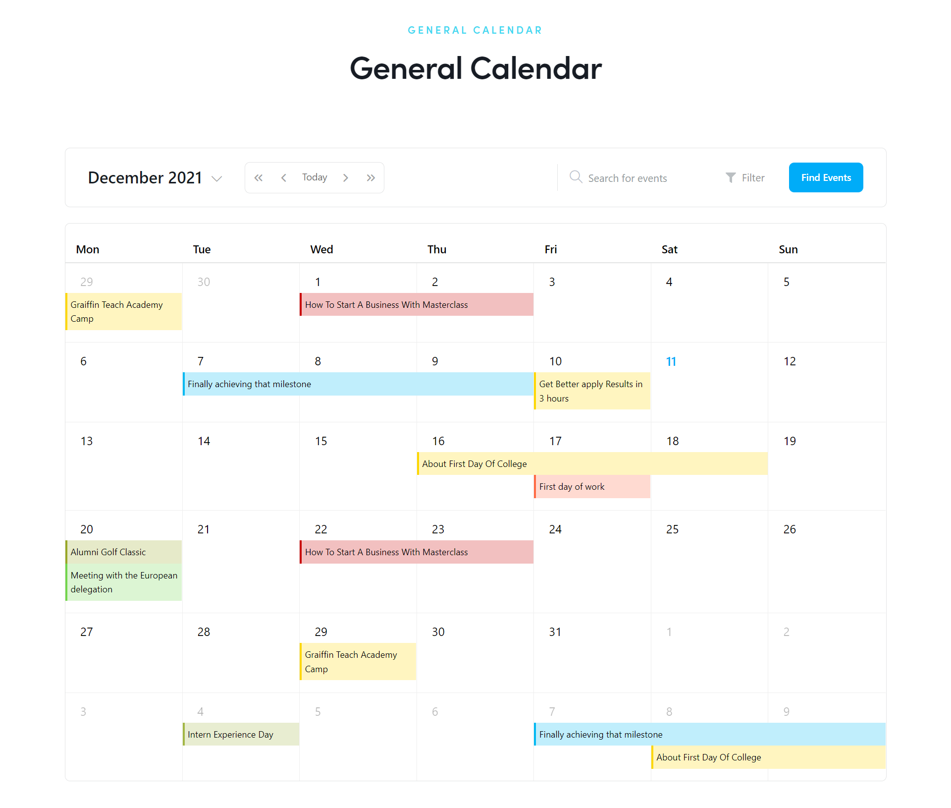 WordPress Event Calendar - Settings 07