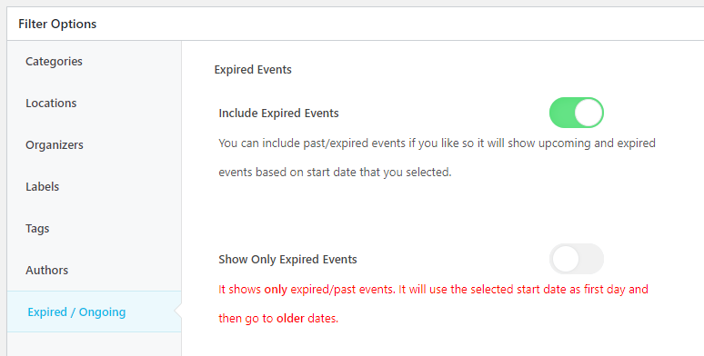 WordPress Event Calendar - Single event edit page