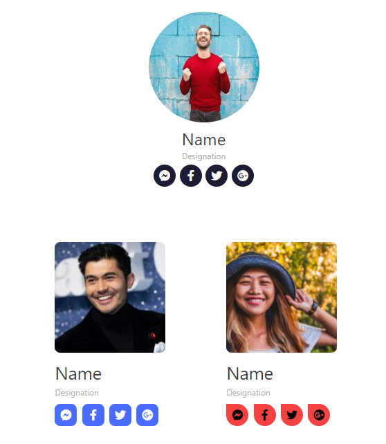 Our Team: Showcase your team members and their information
