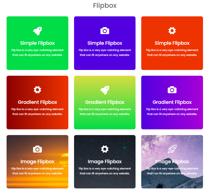 Flipbox: Showcase your services