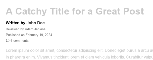 [PRO only] Post byline showing multiple contributors with avatars, highlighted roles and check icon
