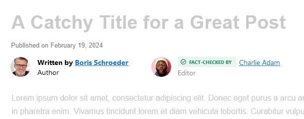 The block for the WP Block Editor