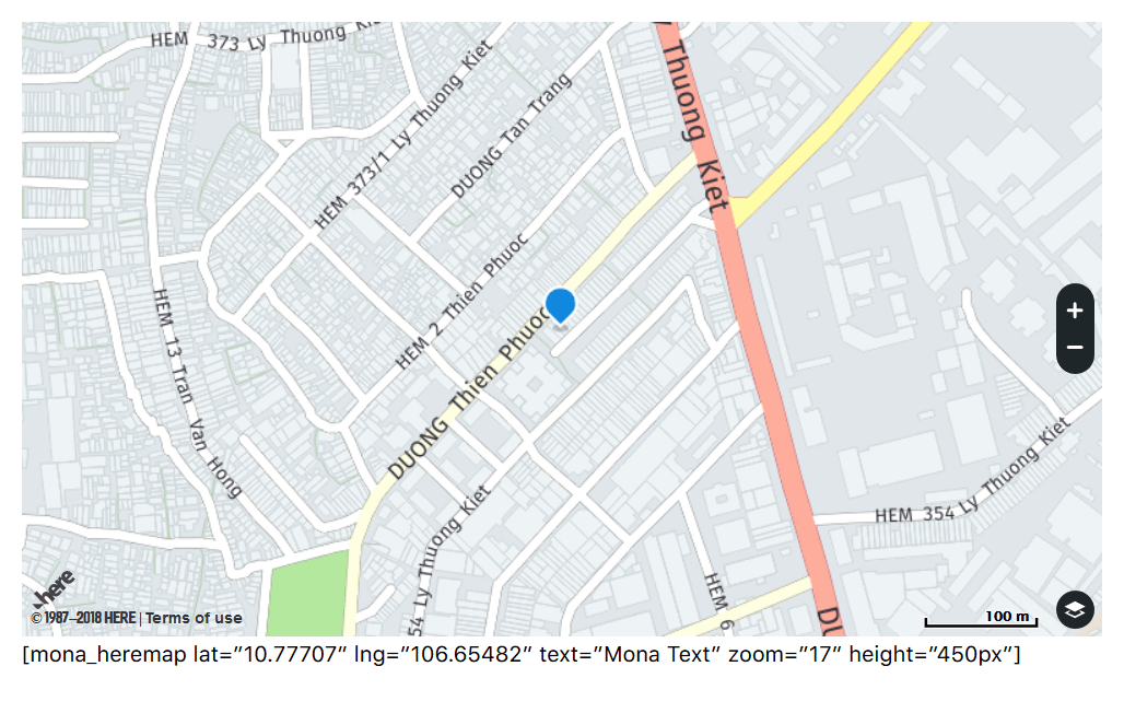 Map with coordinate location.