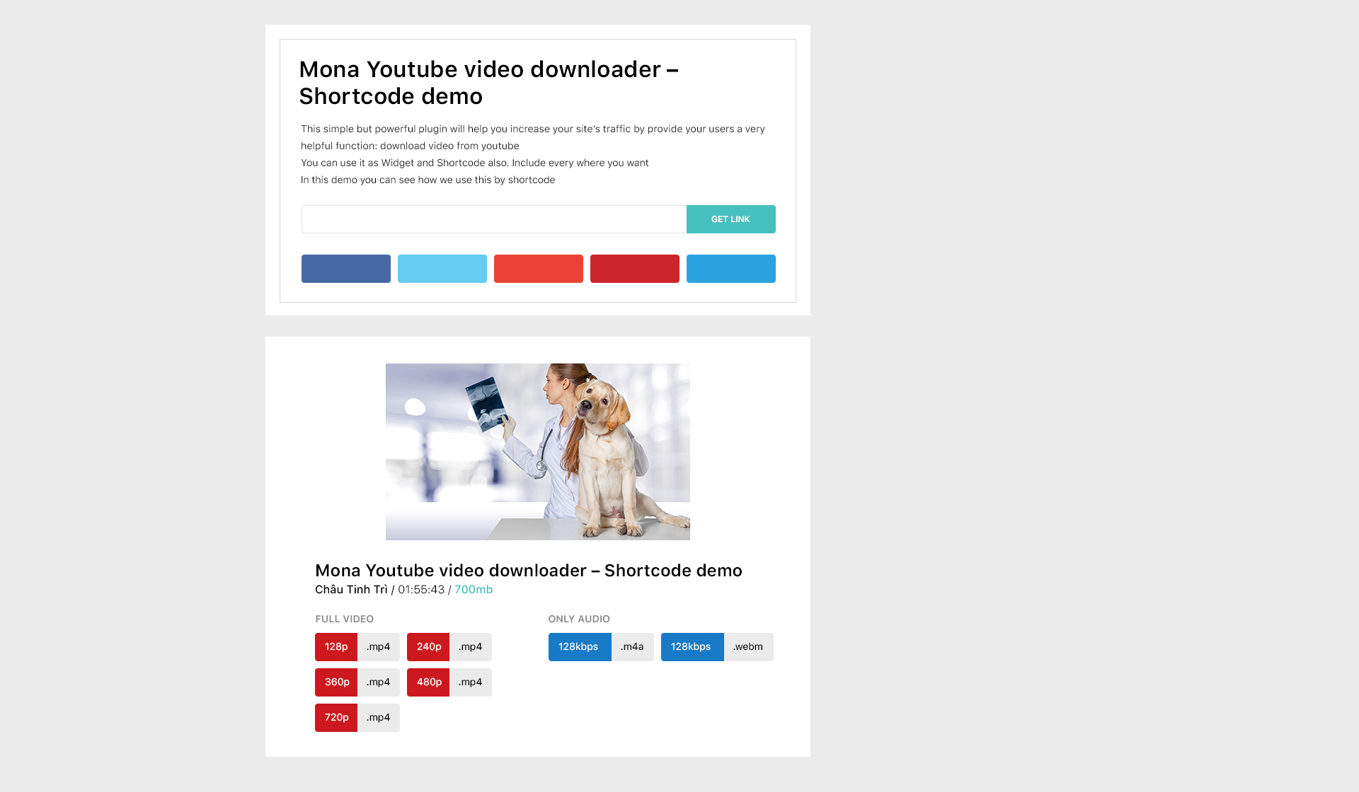 Popup modal.