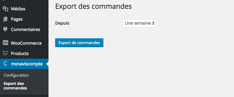 Export your last WooCommerce orders.