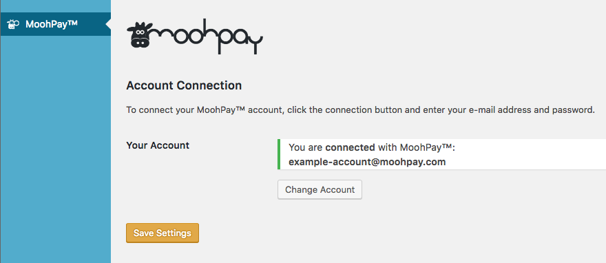 Connect with your MoohPay™ account.
