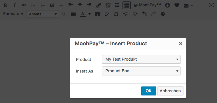 Insert your product anywhere.