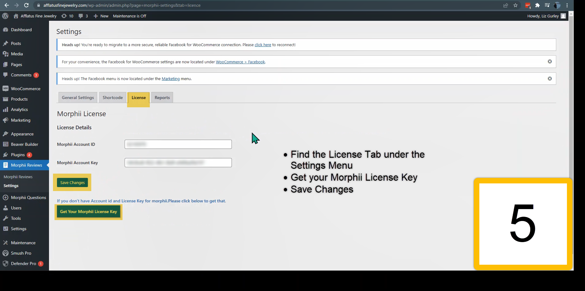 View the page, make a morphii selection, set the intensity & submit!