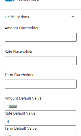 Fields option