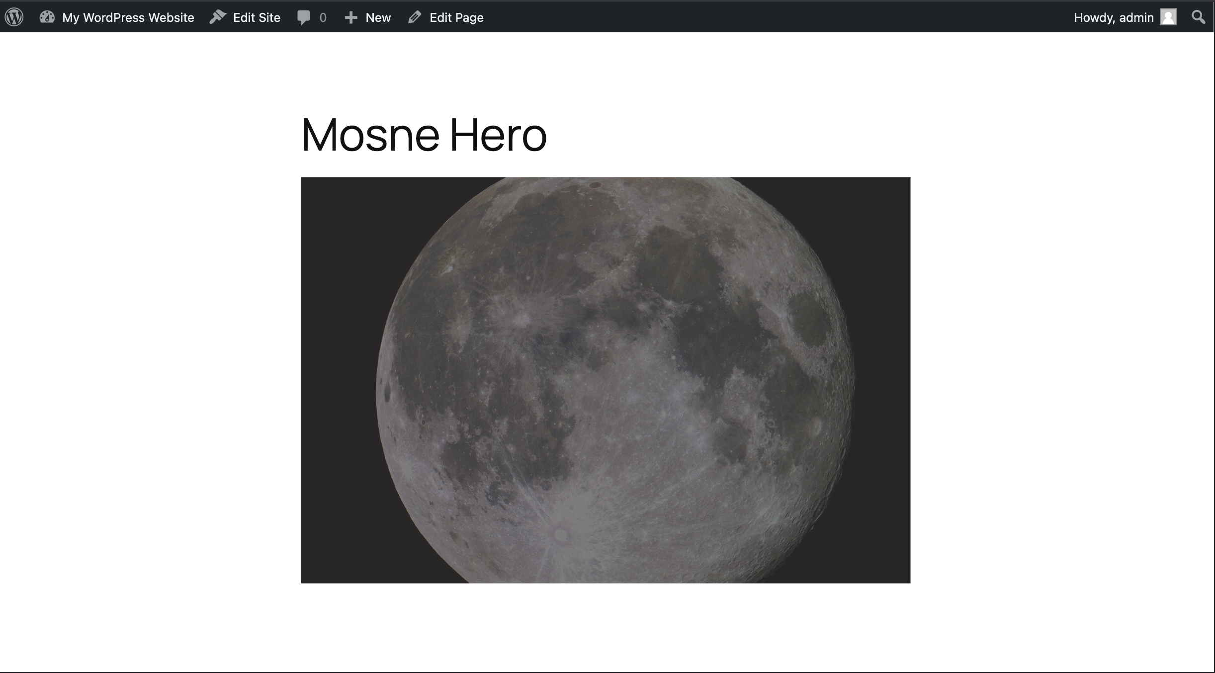 Render of the block in desktop