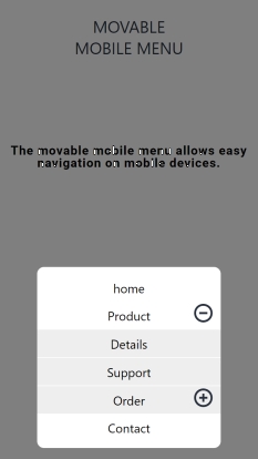 Open modal and menu