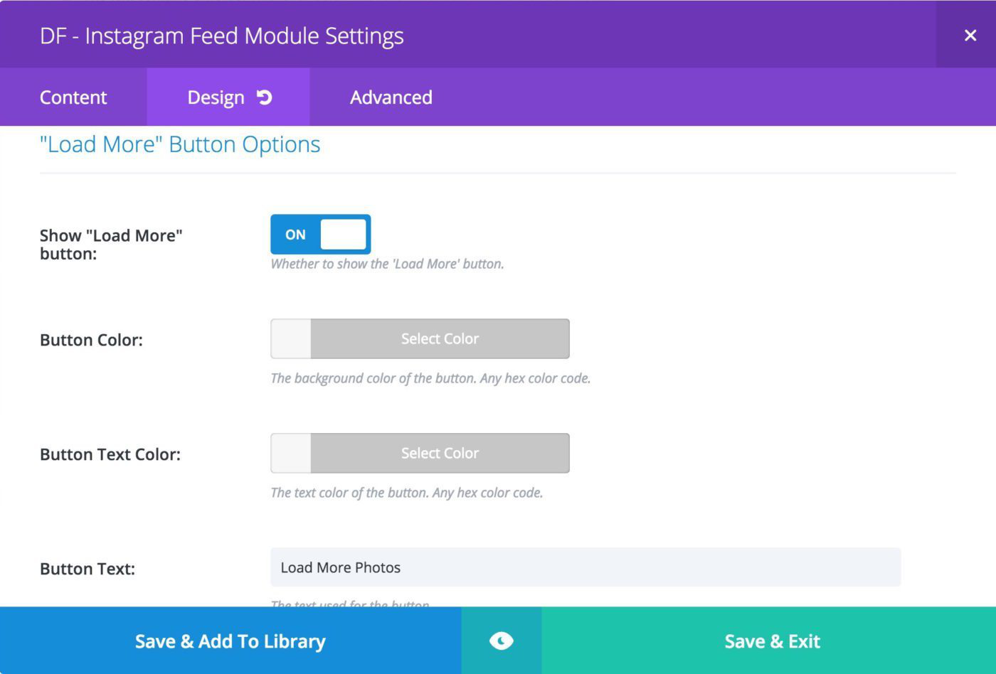 Instagram Feed Configuration Options