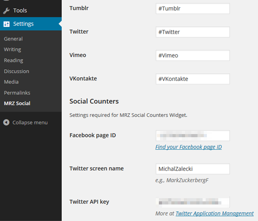 MRZ Social configuration.