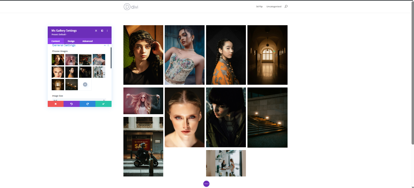 Responsive masonry layout in action