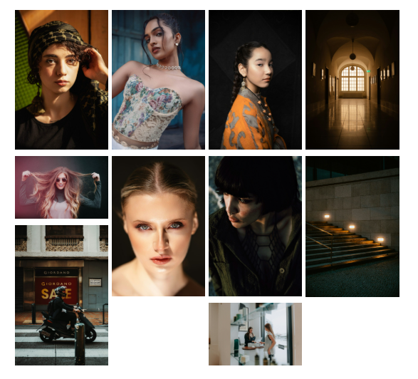 Mobile-optimized gallery view