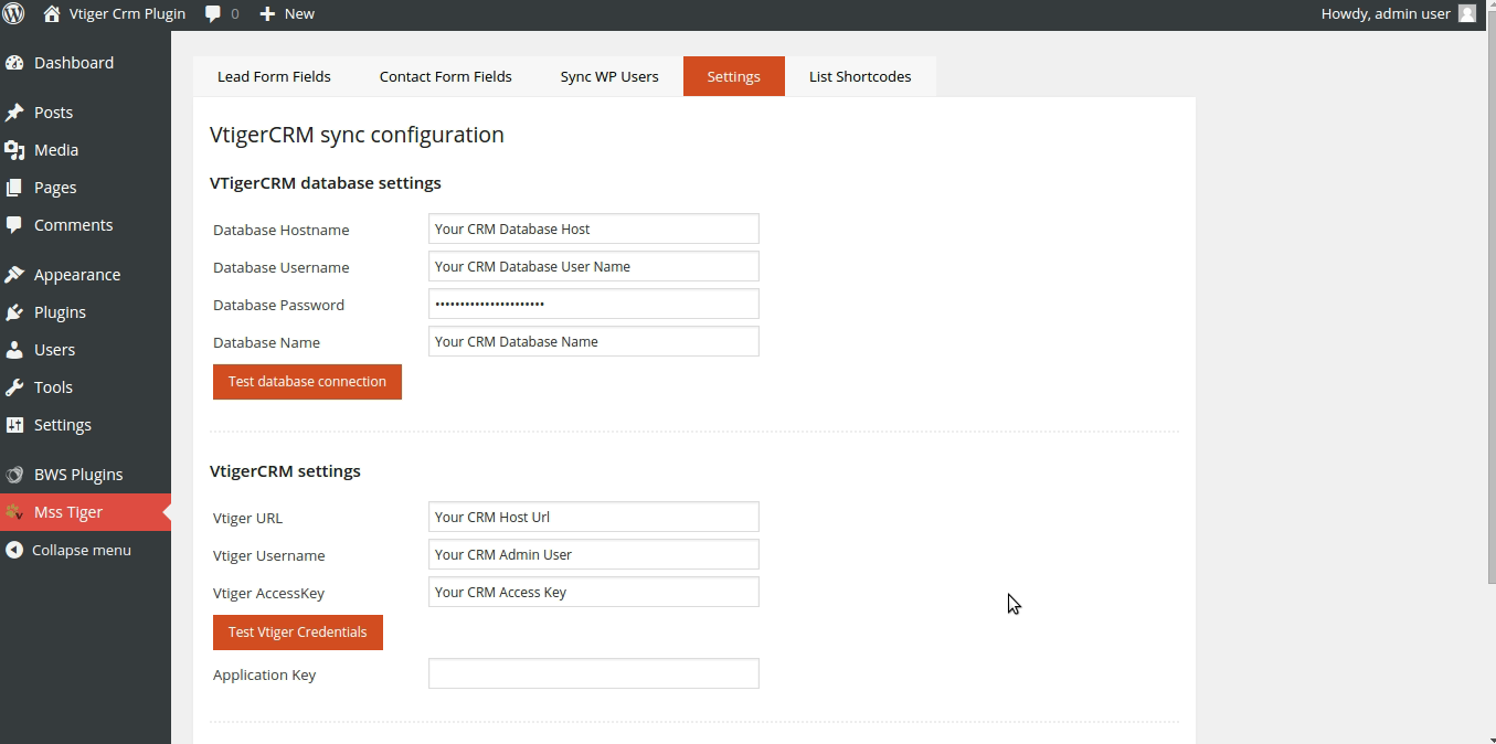 Plugin Settings Panel