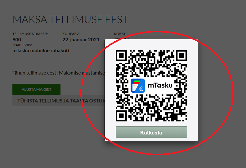 mTasku QR code
