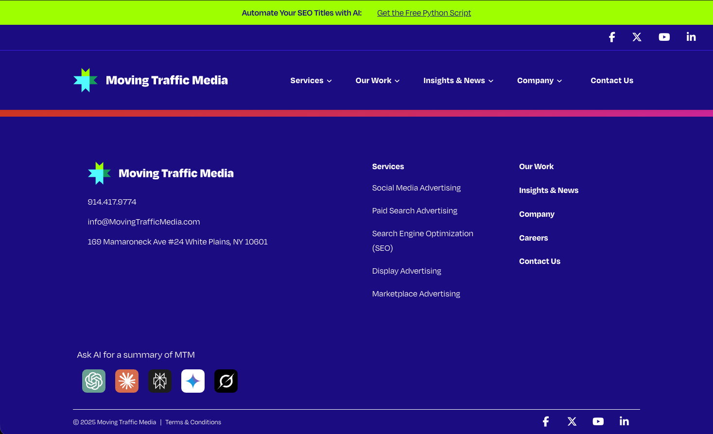 Front-end display of the AI-generated link with custom title color.